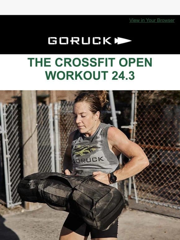 Take On the CrossFit Open Workout 24.3 – GORUCK Style