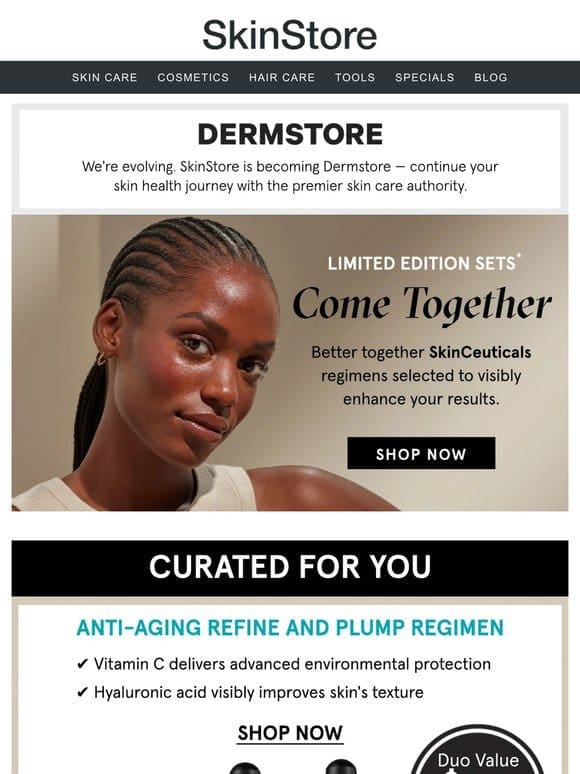 Target your skin concerns with new curated sets from SkinCeuticals at Dermstore