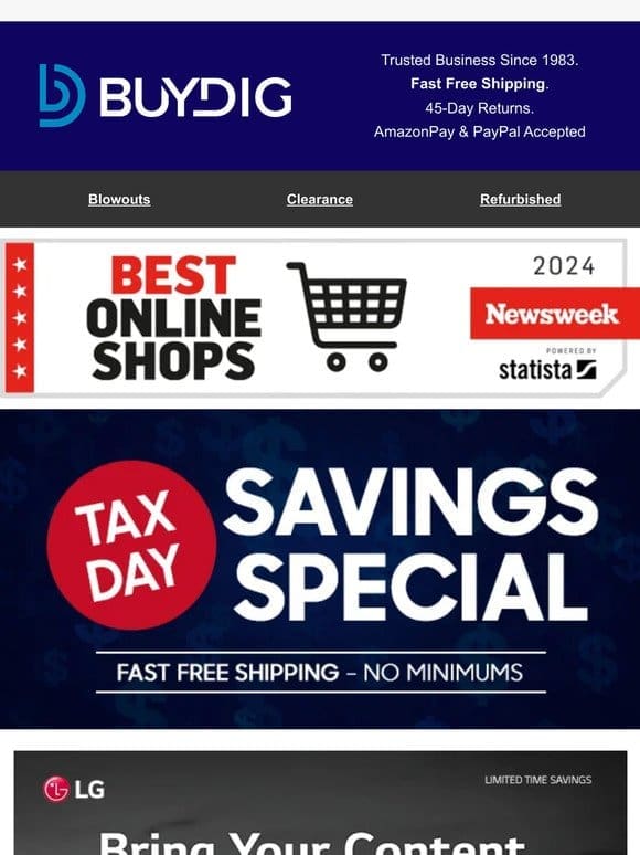 Tax Day Savings on Top Brands!