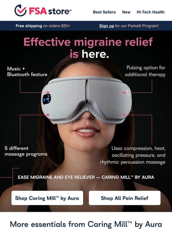 Tech to end migraines & more