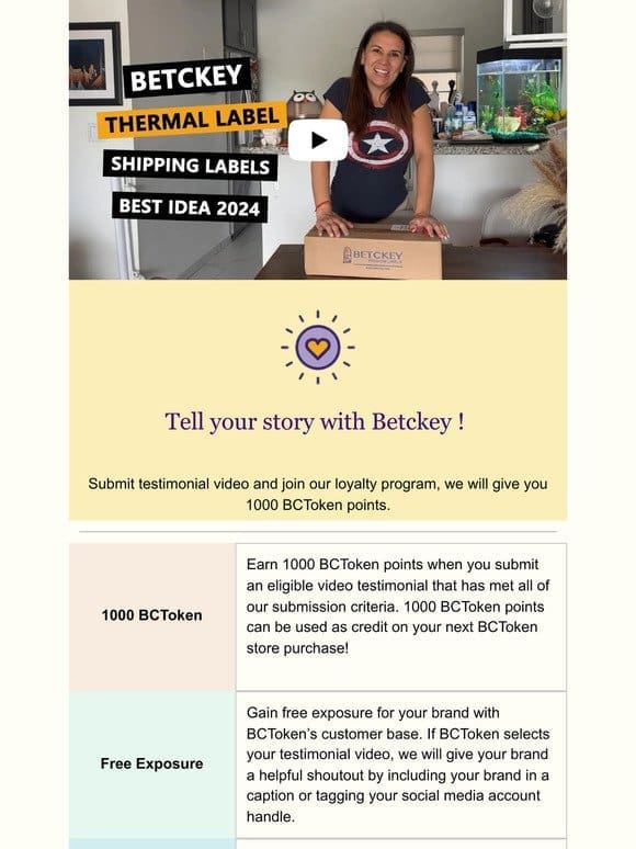 Tell your story with Betckey!