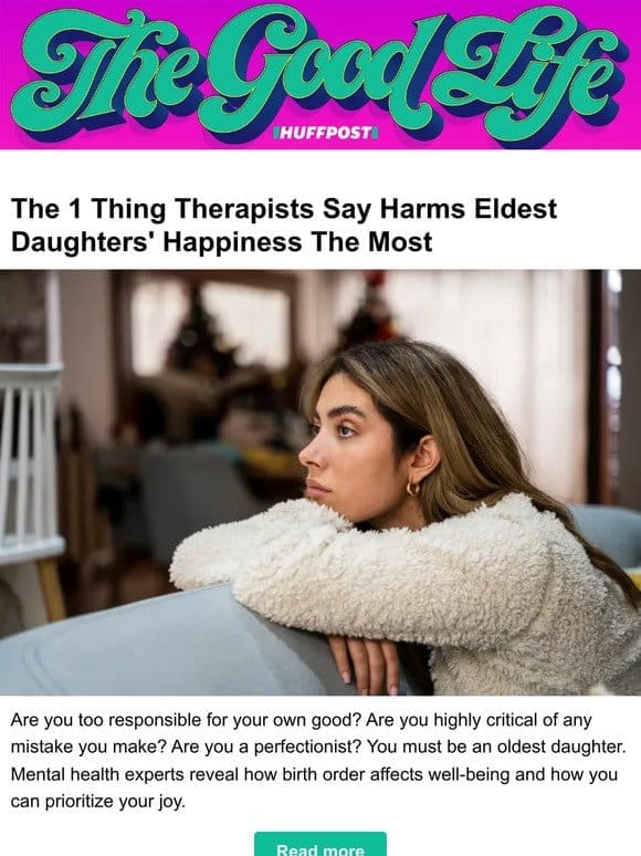 The 1 thing therapists say harms eldest daughters’ happiness the most
