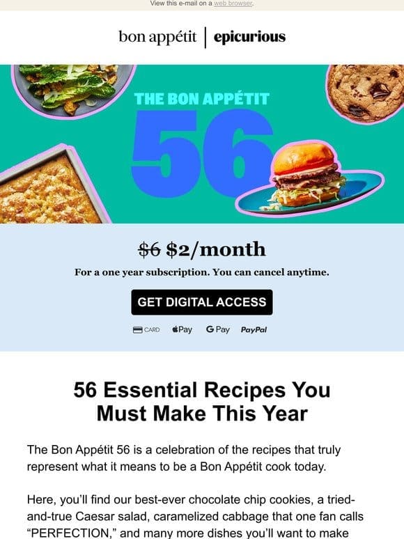 The Bon Appétit 56: 56 Essential Recipes You Must Make This Year