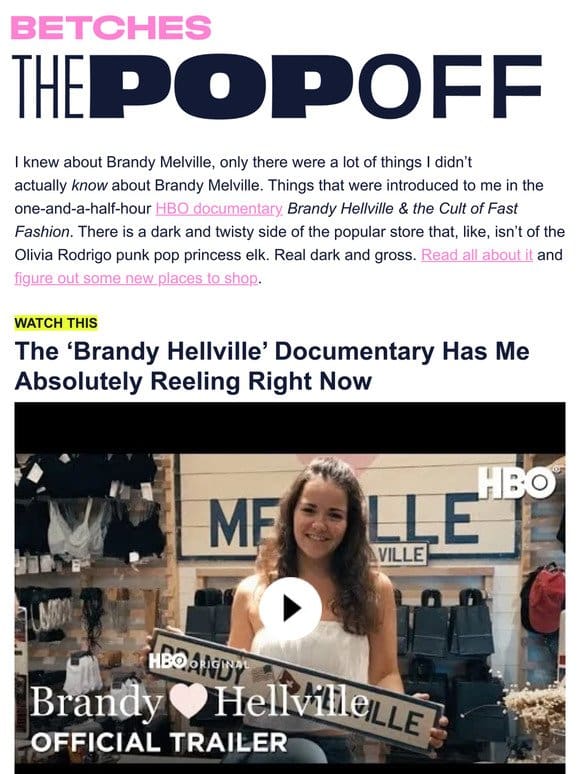 The Brandy Melville doc is a WILD ride