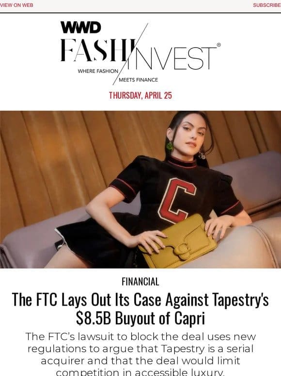 The FTC Lays Out Its Case Against Tapestry’s $8.5B Buyout of Capri