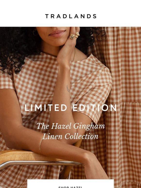 The Hazel Gingham Linen Collection