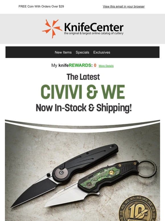 The Latest WE & CIVIVI – In-Stock & Shipping!