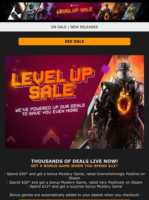 The Level Up Sale has landed!