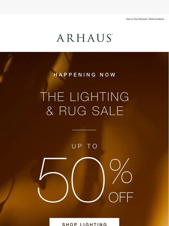 The Lighting & Rug Sale: Happening Now!