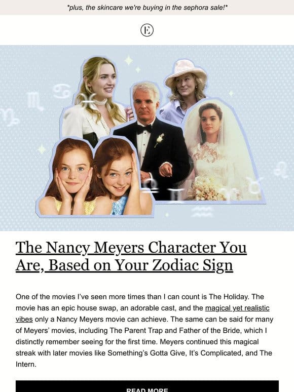 The Nancy Meyers Character You Are Based on Your Zodiac