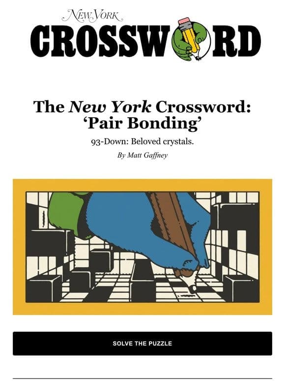 The New York Crossword: ‘Pair Bonding’