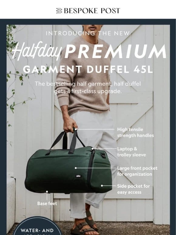 The Premium Garment Duffel: A Bestseller Just Got Better