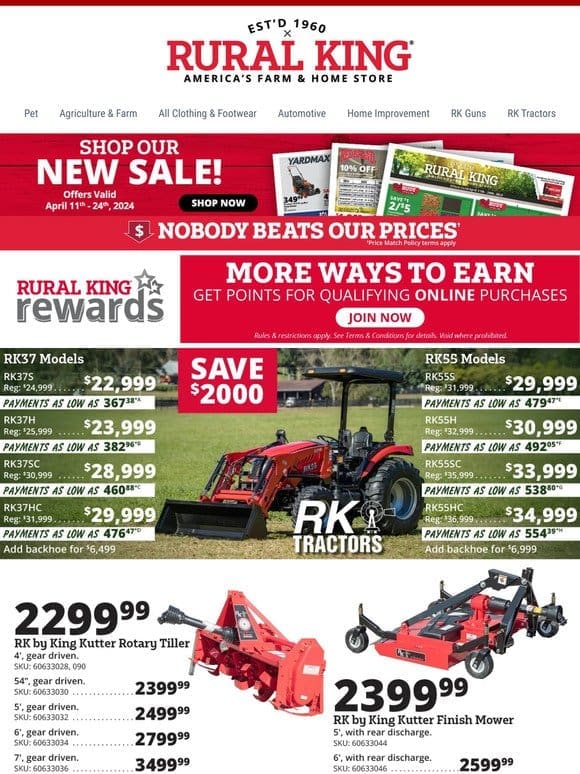 The Right Equipment Makes a Difference! Financing Available for RK37 & RK55 Models & More Savings!