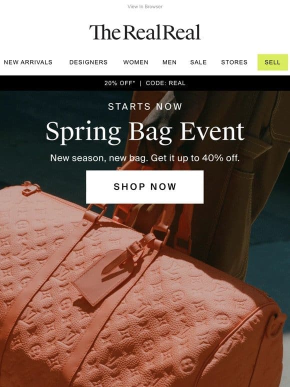 The Spring Bag Event is on