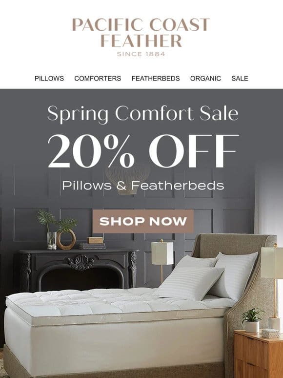 The Spring Comfort Sale Has Arrived!