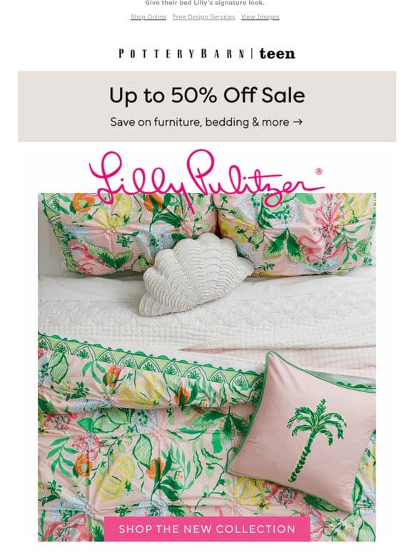 The dreamiest new Lilly Pulitzer bedding ☀️