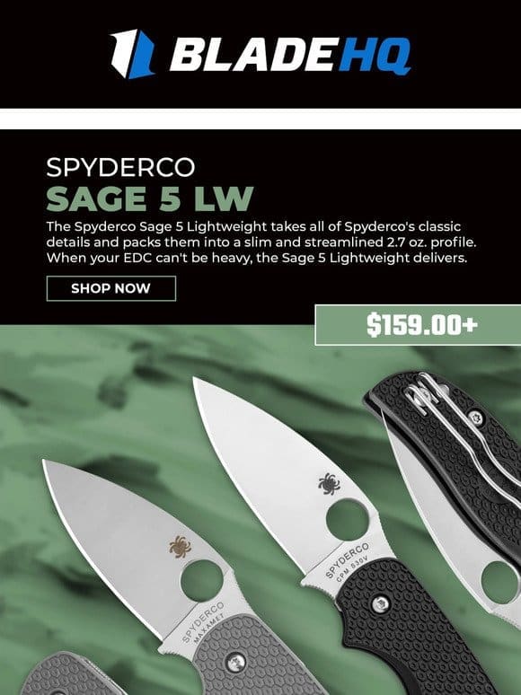 The perfect Spyderco for when weight matters!