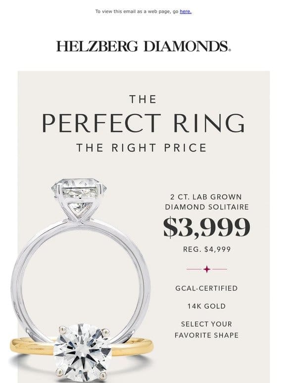 The perfect ring. The right price