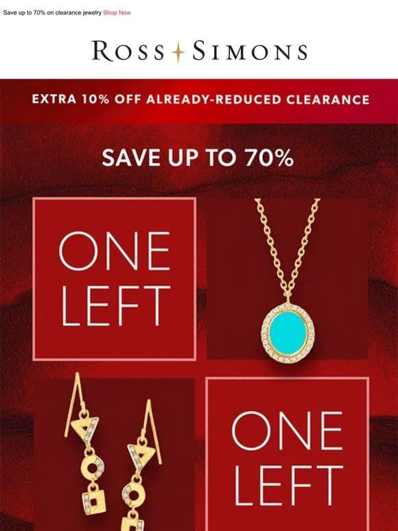 There’s only one left… it’s on clearance… and it’s an extra 10% off❗️