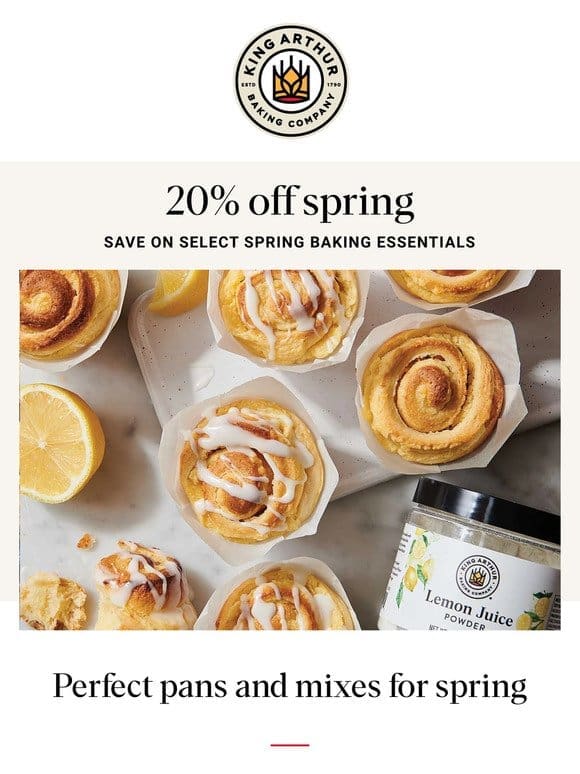 Think Spring with 20% Off Select Baking Supplies