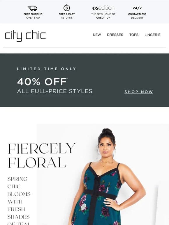 This Just In: Fiercely Floral + Up to 50% Off* Your Order