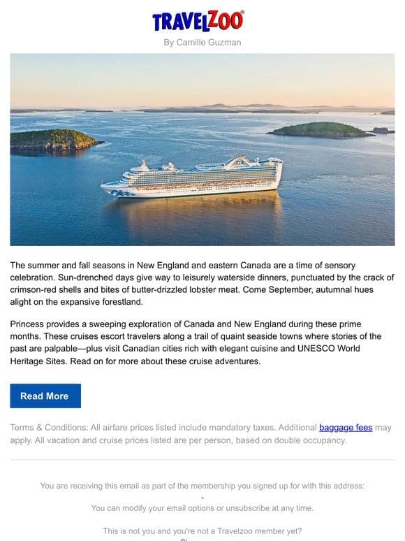 This is the line for next-level Canada & New England cruises