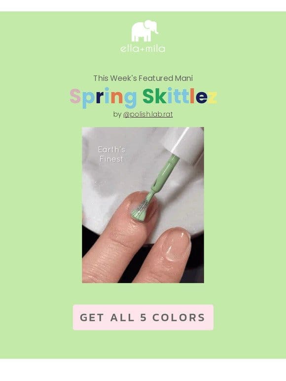 This mani is yelllling “spring has arrived”