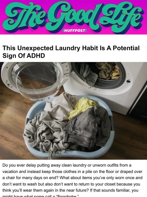 This unexpected laundry habit is a potential sign of ADHD