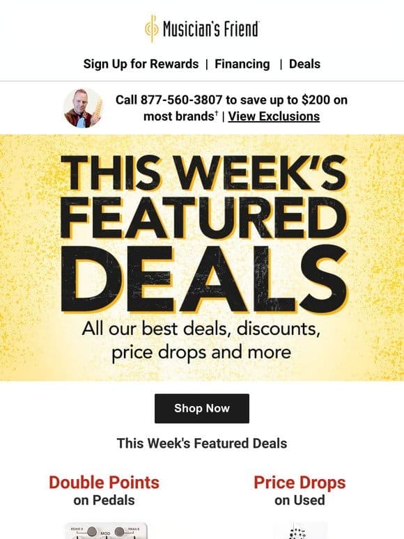 This week’s featured deals