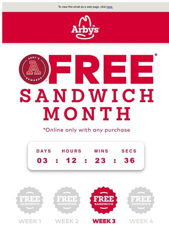 This week’s free sandwich ends 4/21