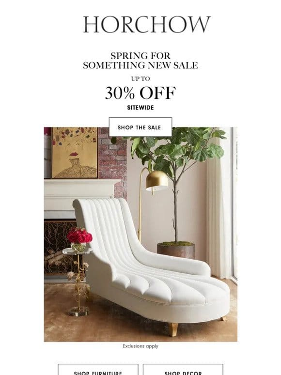 Time to redecorate! Save up to 30% sitewide!