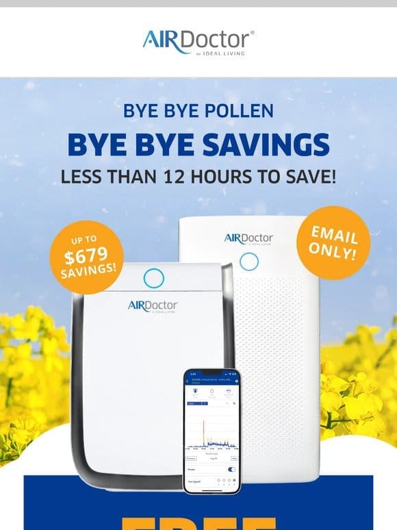 Tired of seasonal allergies? Last chance for up to $679 savings on purifiers!