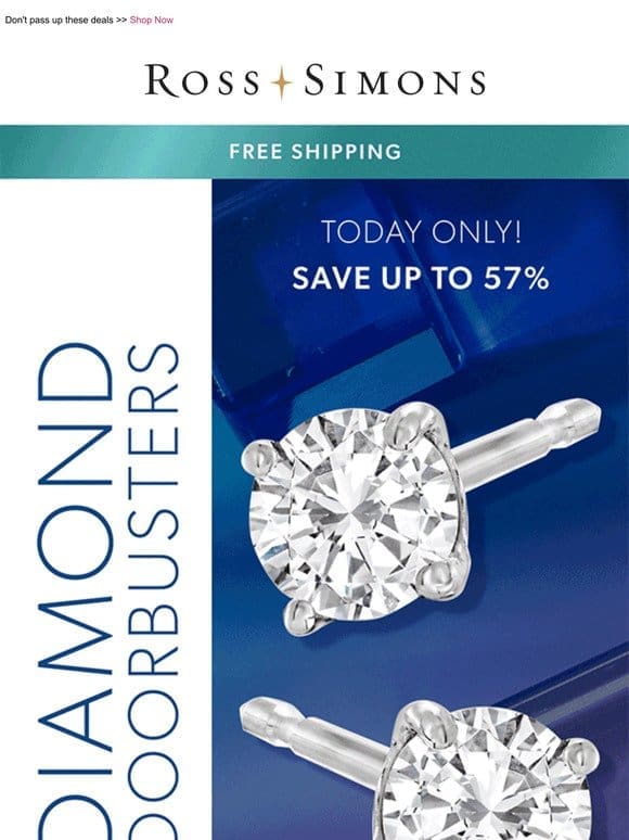 Today ONLY! Diamond Doorbusters   Save up to 57% NOW
