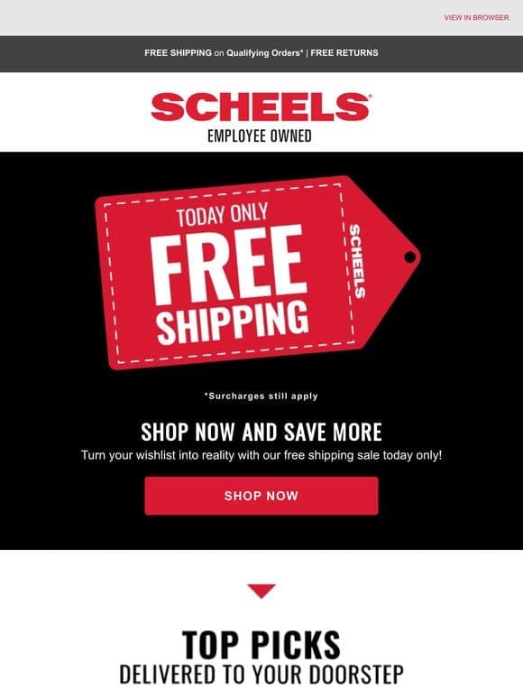 Today Only: Enjoy Free Shipping!