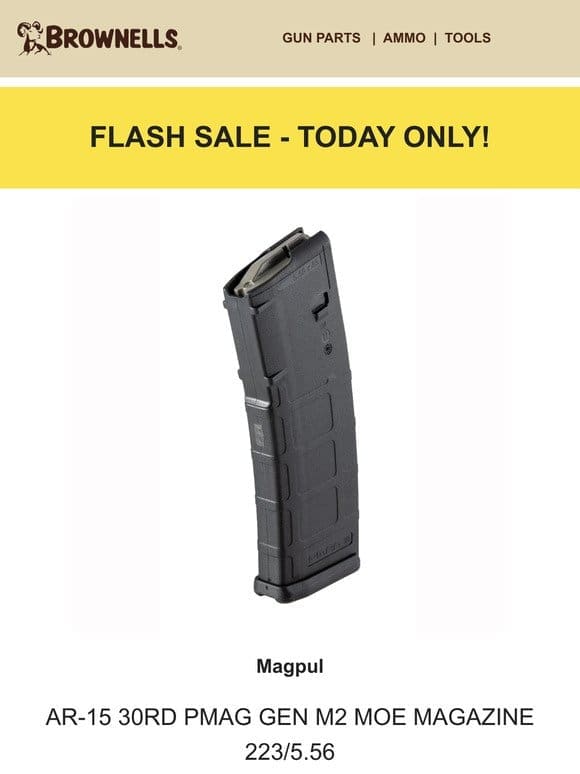 Today Only: Magpul AR15 PMAG Gen M2