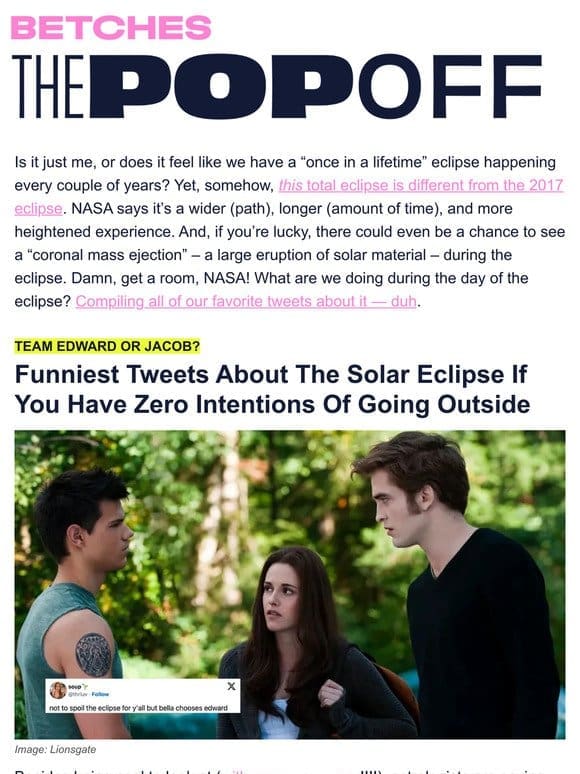 Today’s Eclipse Is “That Girl”