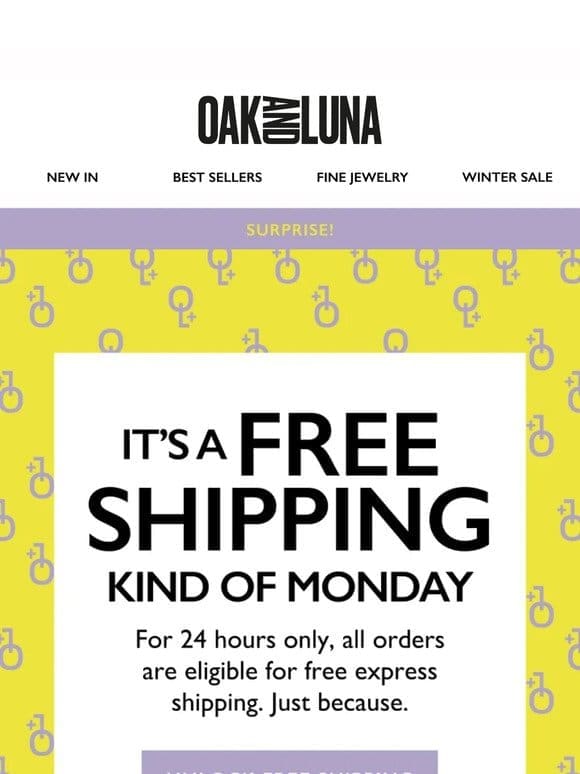 Today’s perk: Free express shipping on us!