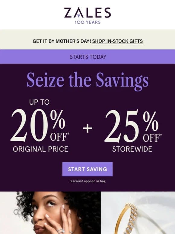 Today’s the Day! Seize the Savings is HERE!!