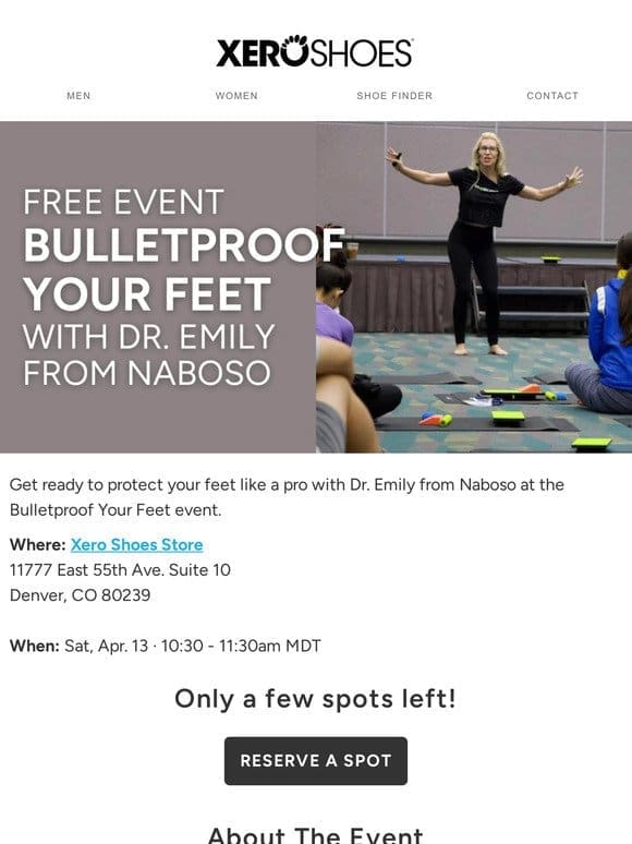 Tomorrow’s Free Event – Bulletproof Your Feet