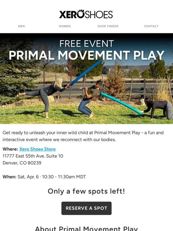 Tomorrow’s Free Event – Primal Movement Play