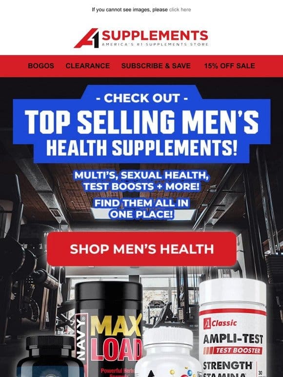 Top Selling Men’s Health Supplements!
