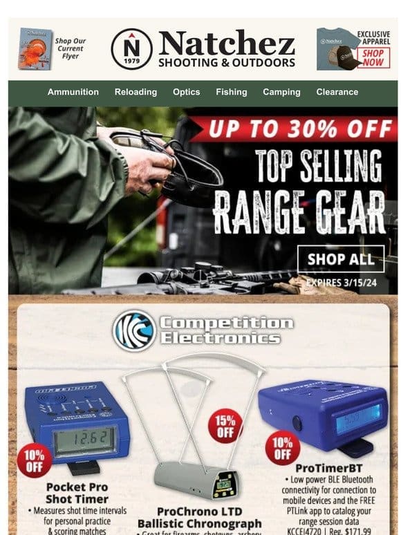 Top Selling Range Gear Up to 30% Off!