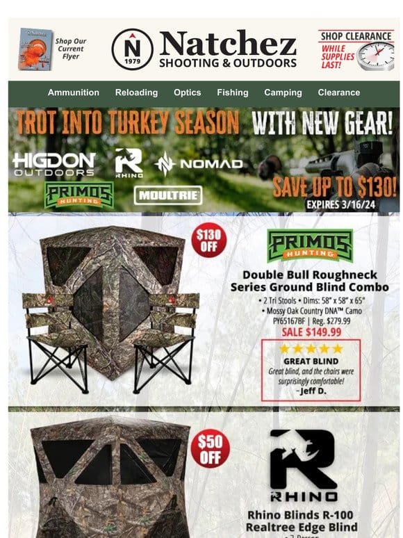 Trot Into Turkey Season With New Gear! Save Up to $130!