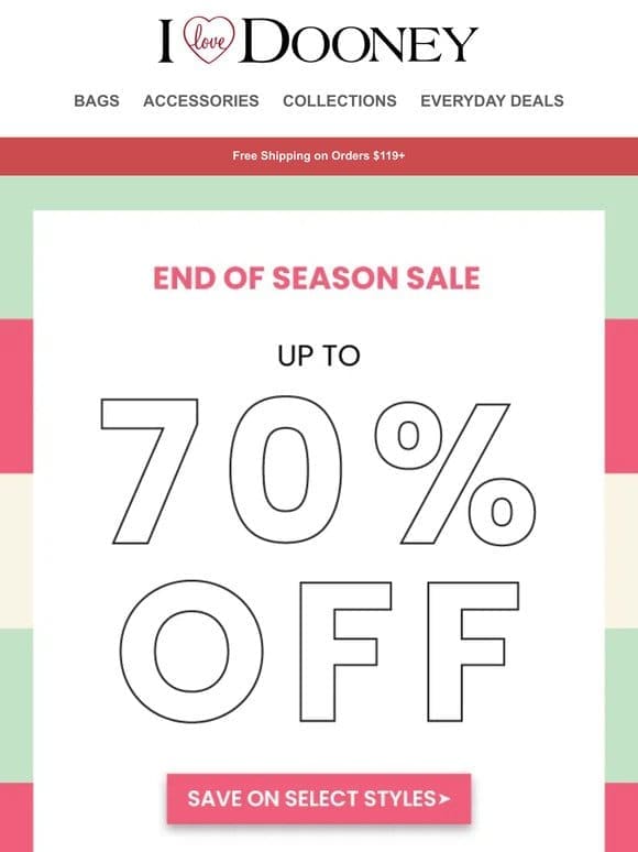 Two Days Left for the End of Season Sale!
