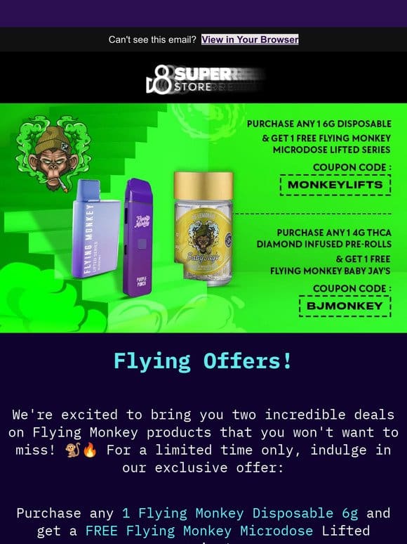 Unbeatable Deals on Flying Monkey Products!