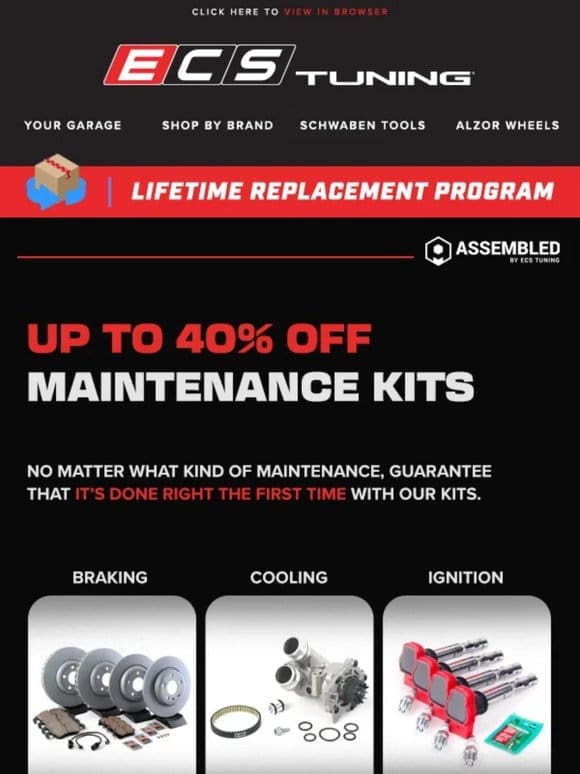 Up To 40% off Service Kits for your Euro!