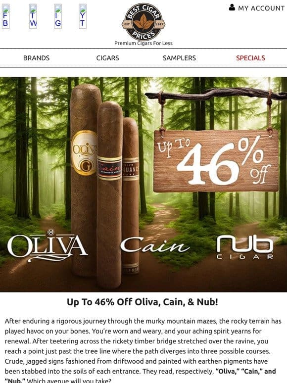 ?? Up To 46% Off Oliva， Cain， & Nub ??