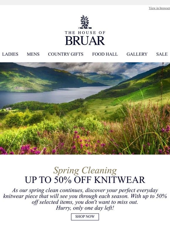 Up To 50% Off Knitwear | Spring Cleaning Sale