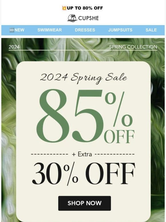 Up To 85% Off New Spring Styles