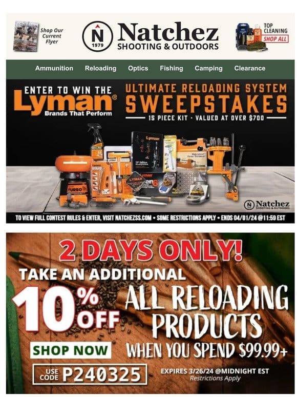 Up to $173 Off Top Lyman Reloading Gear!